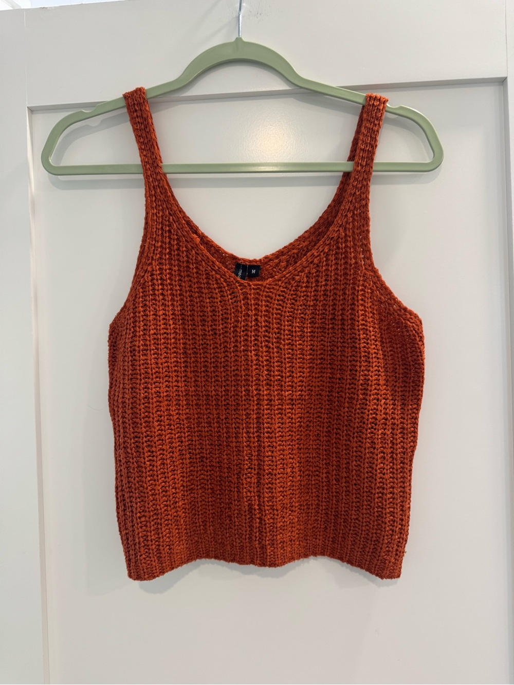 moon & madison Rust Knit Scoop Neck knitted Tank